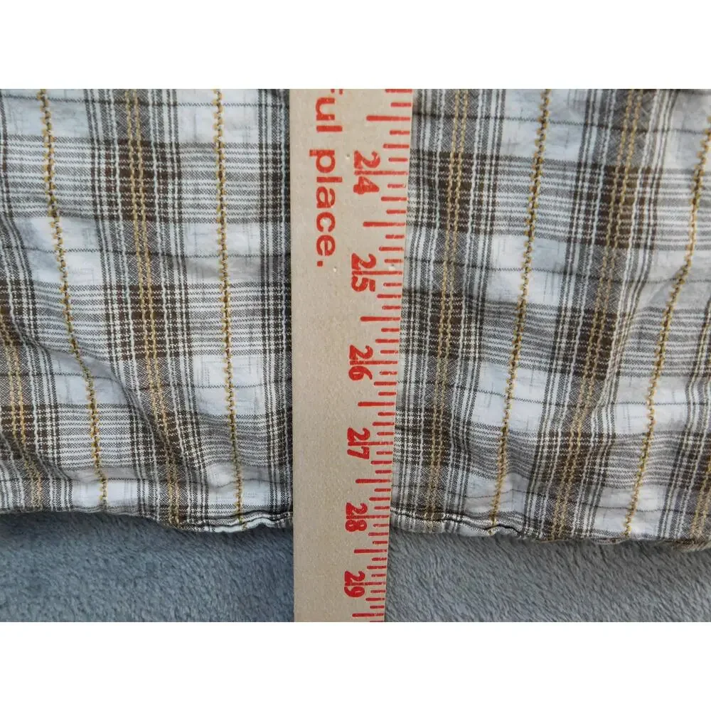 The North Face A5 Series Shirt Men Medium Brown Plaid Short Sleeve Button Hiking